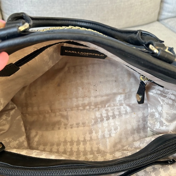 Karl Lagerfeld Navy blue quilted bag - Picture 10 of 13